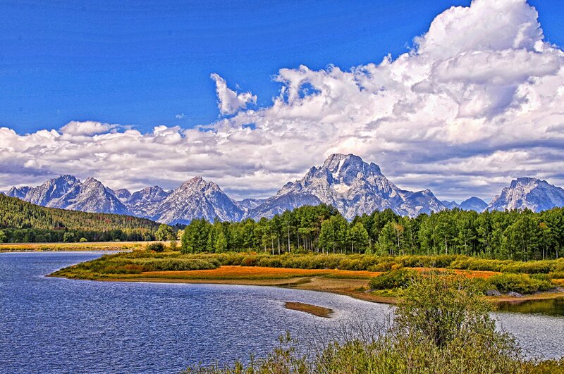 Mountain Range and River