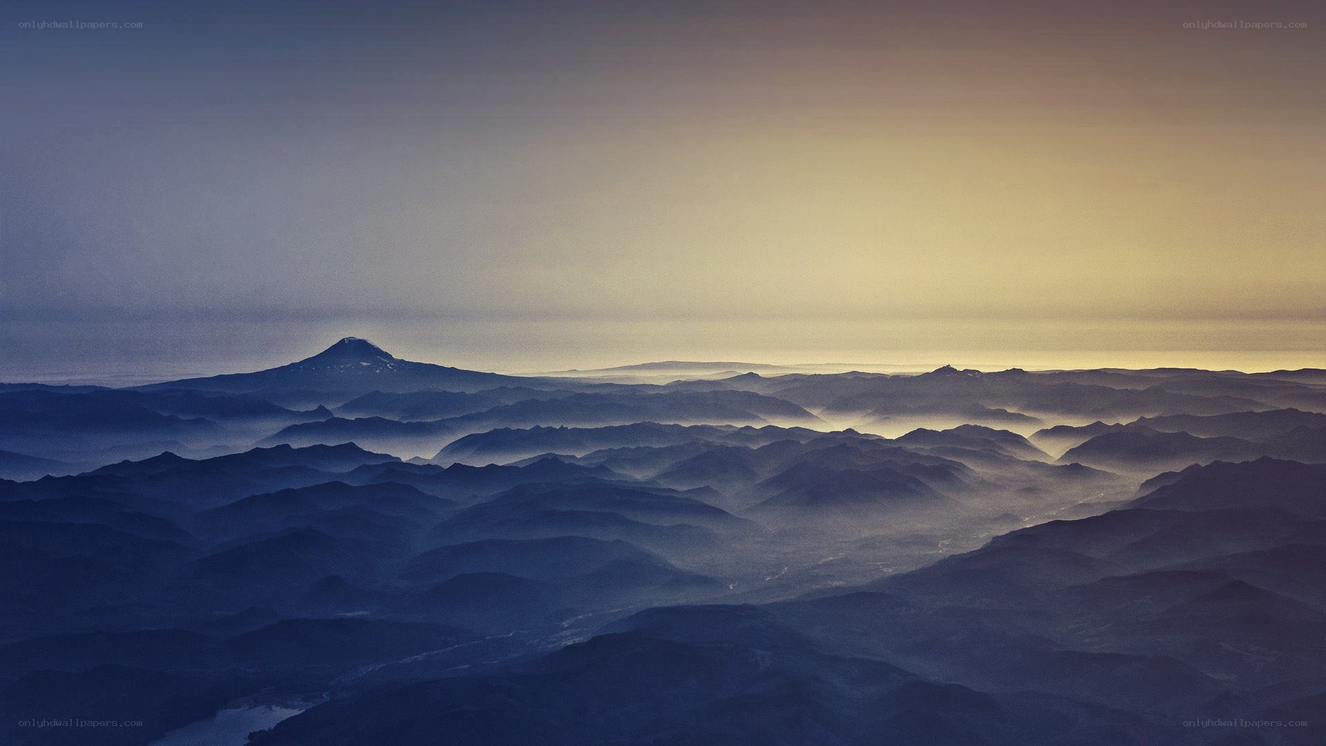 Mountain range at dawn