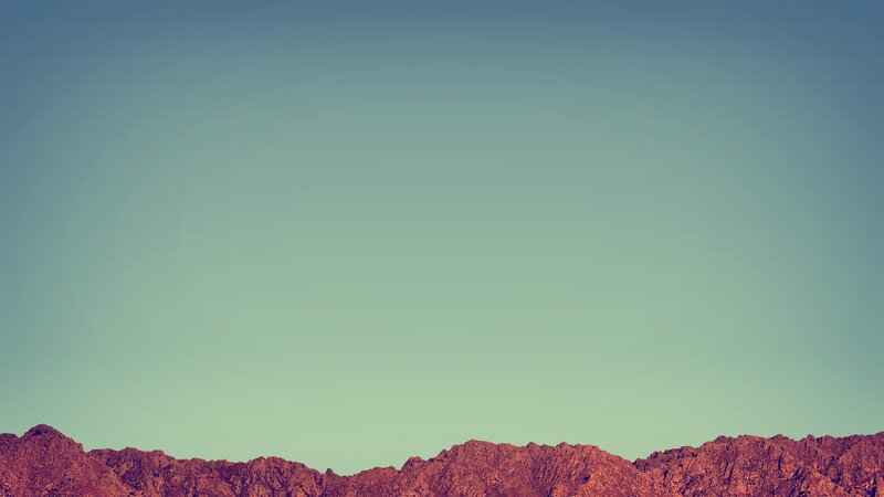 mountain range at dusk