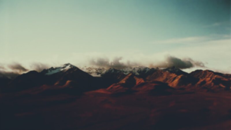 mountain range at dusk