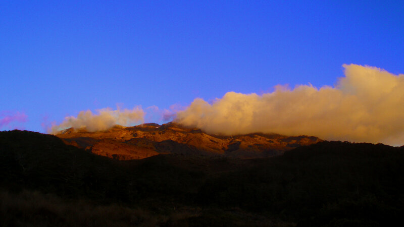 Mountain Range at Dusk — Blue, Dramatic