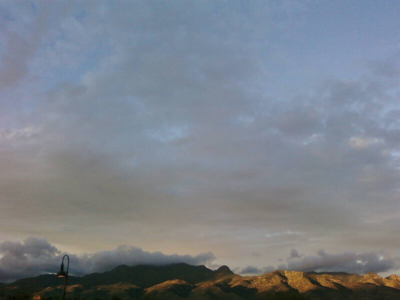Mountain Range at Dusk — Blue, Serene, Sunset, Photograph
