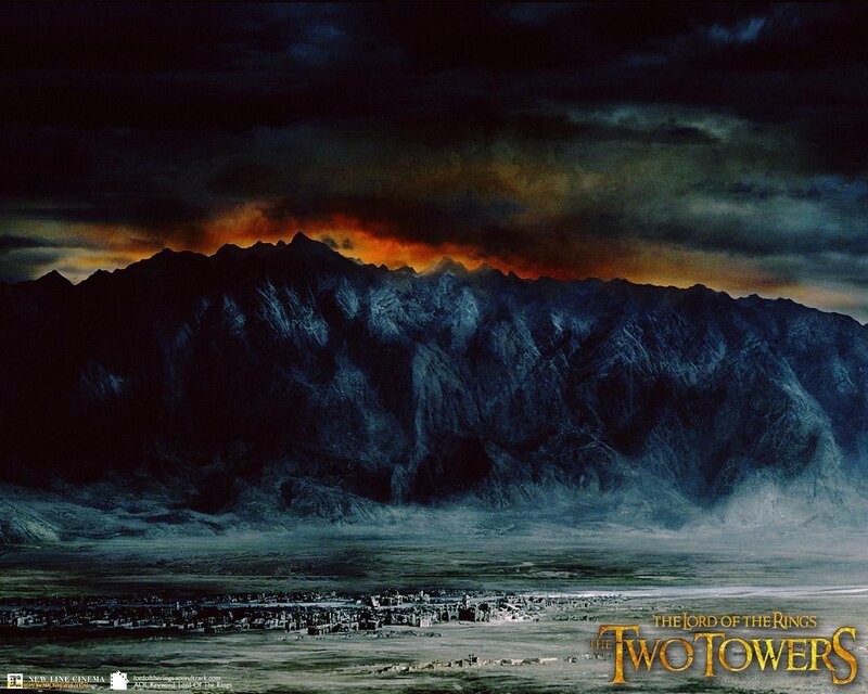 Mountain Range at Dusk — Dark Blue, Dramatic