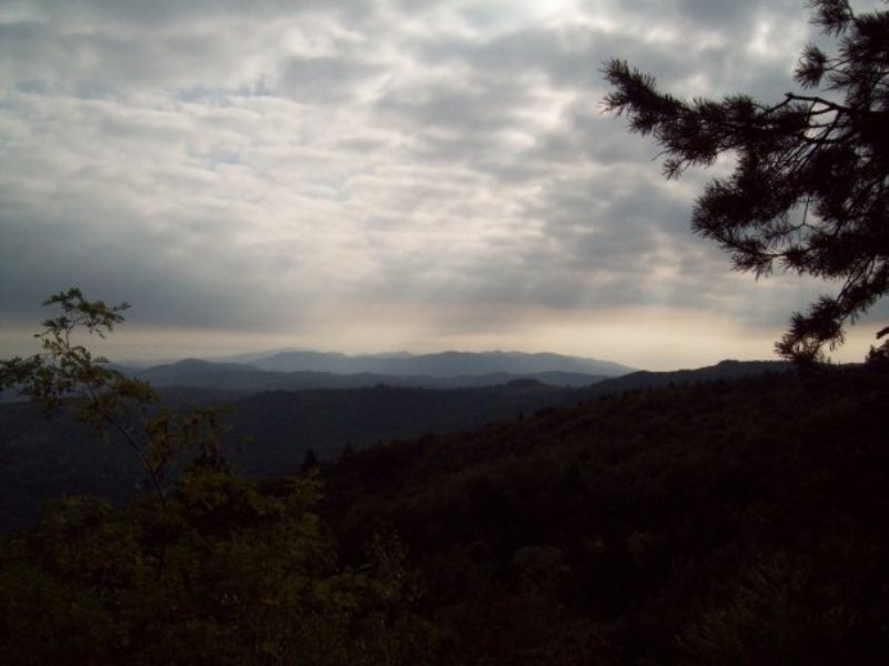 Mountain Range at Dusk — Gray