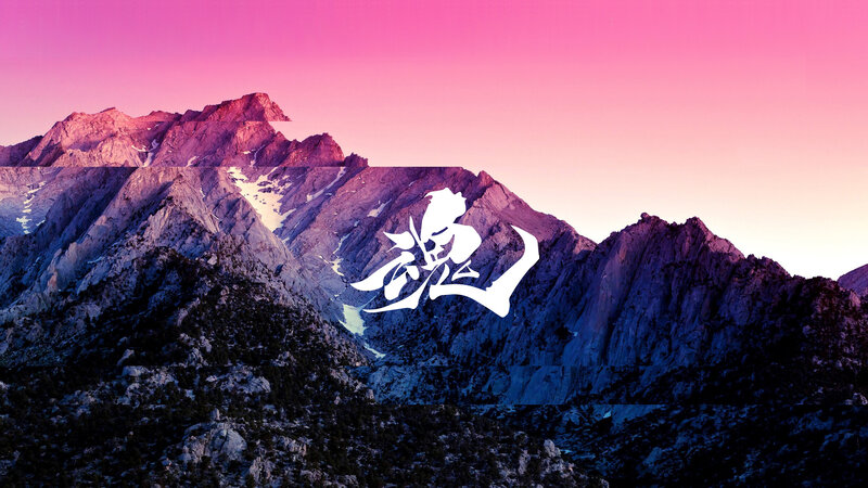 Mountain Range at Dusk — Pink, Dramatic, Sunset, Photograph, Mountains