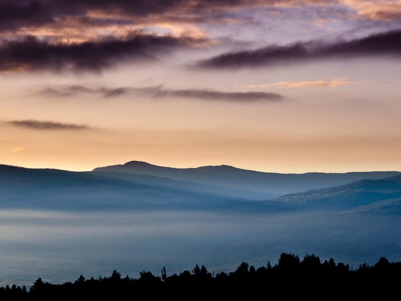 Mountain Range at Dusk — Serene