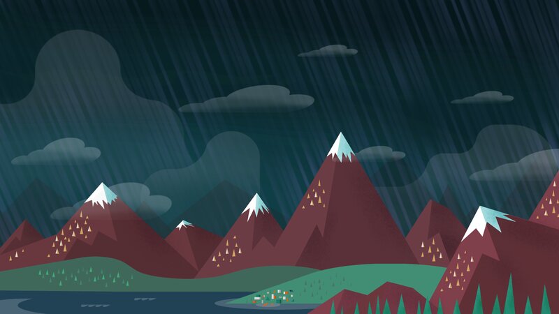 Mountain Range at Night — Dark Blue