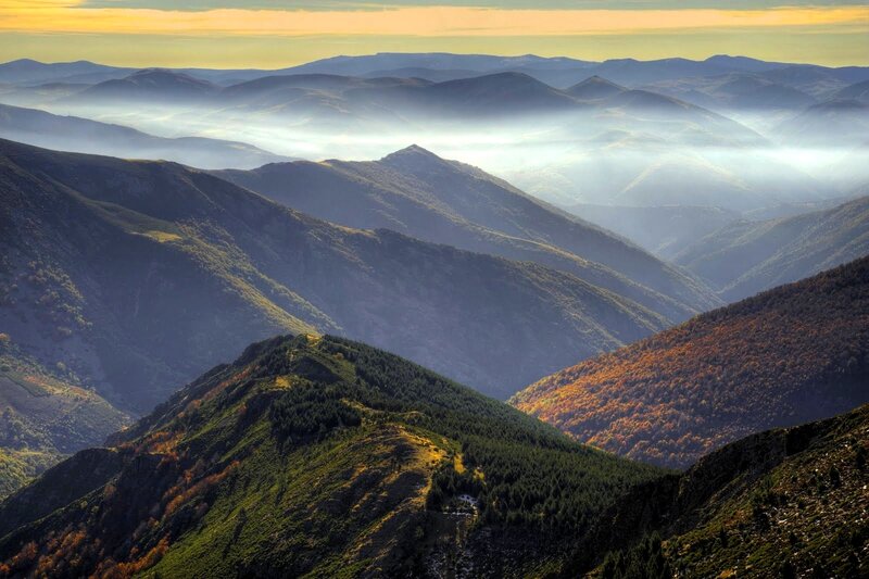 Mountain range at sunrise