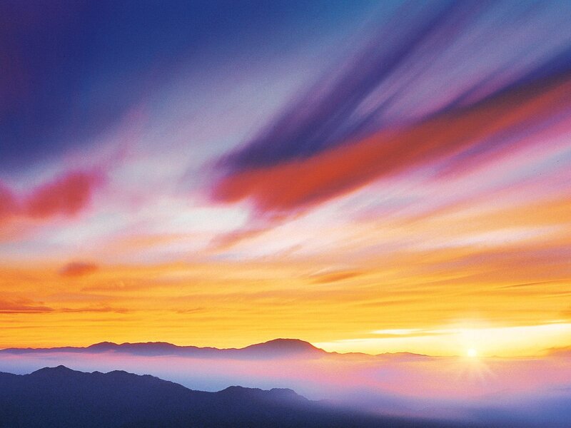 Mountain Range at Sunrise — Photograph
