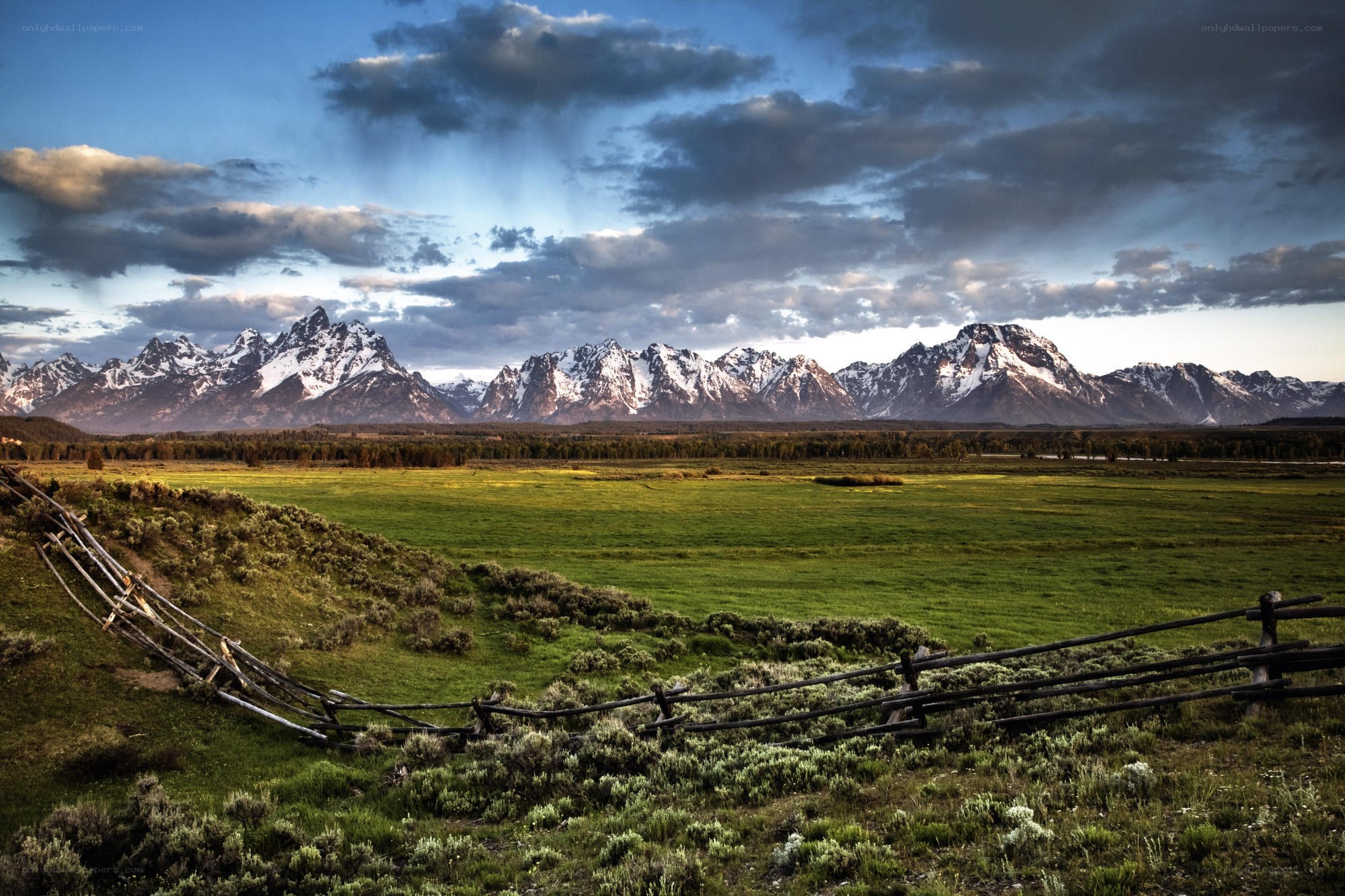 Mountain range at sunset