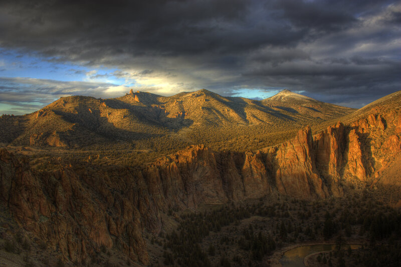 Mountain Range at Sunset — Brown