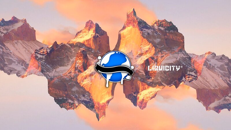 Mountain Range at Sunset — Orange, Dramatic, Digital Art, Logo