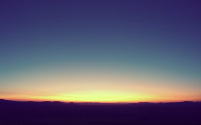 Mountain Range at Sunset — Purple, Serene, Photograph, Sky
