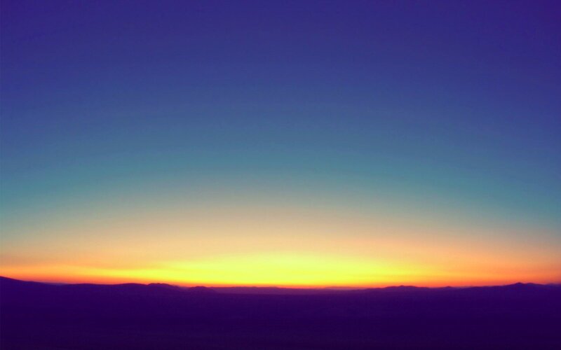 Mountain Range at Sunset — Purple, Serene, Photograph