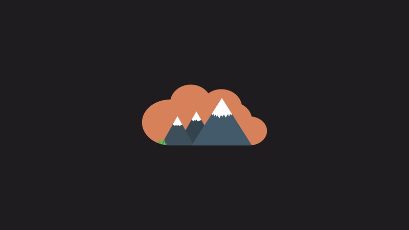 Mountain Range Behind Cloud