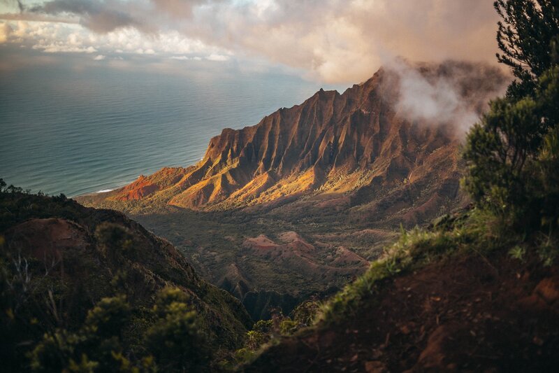 Mountain Range by Ocean