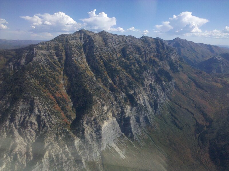 Mountain Range from Air — Blue