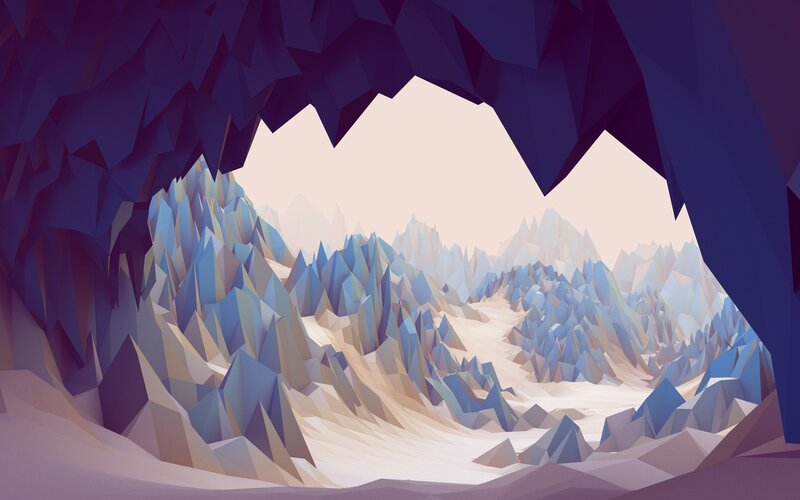 Mountain Range from Cave