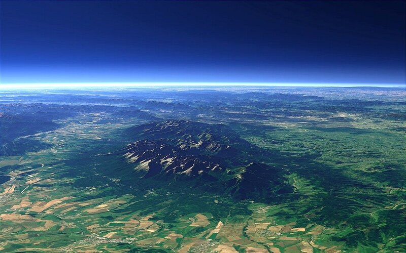 Mountain Range from Space