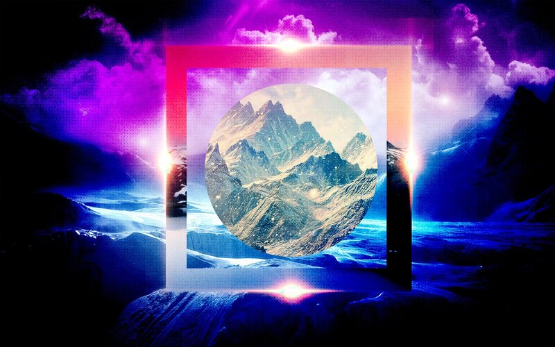 Mountain Range in Circle