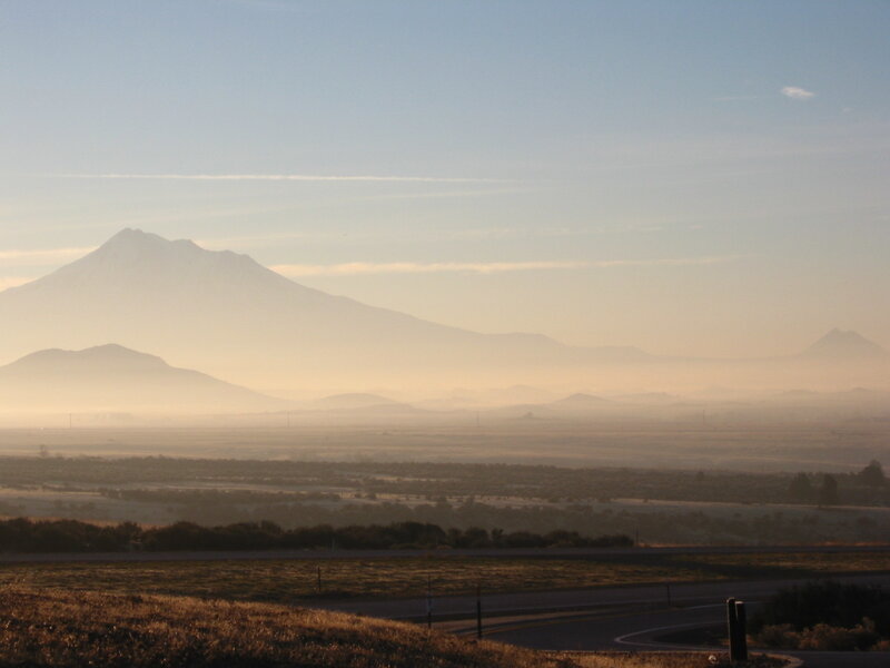 Mountain Range in Haze