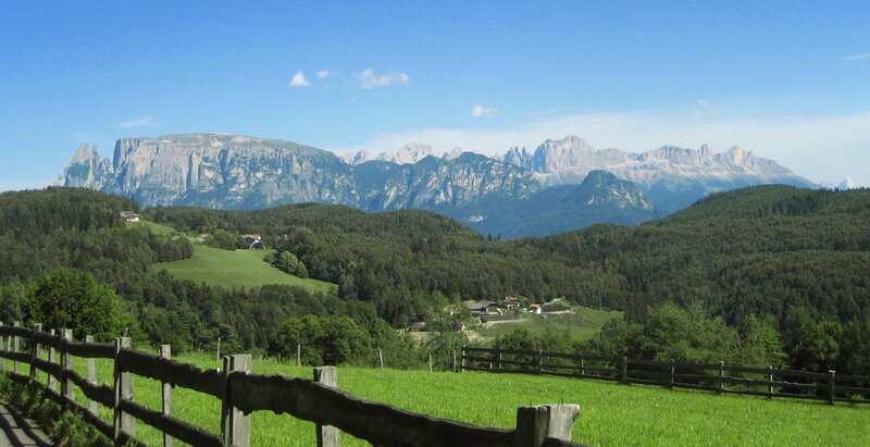 Mountain Range in Valley — Green, Serene