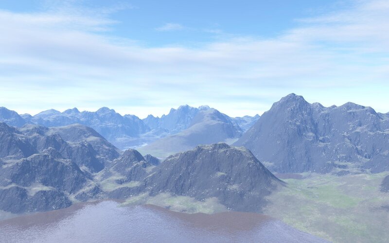 mountain range landscape