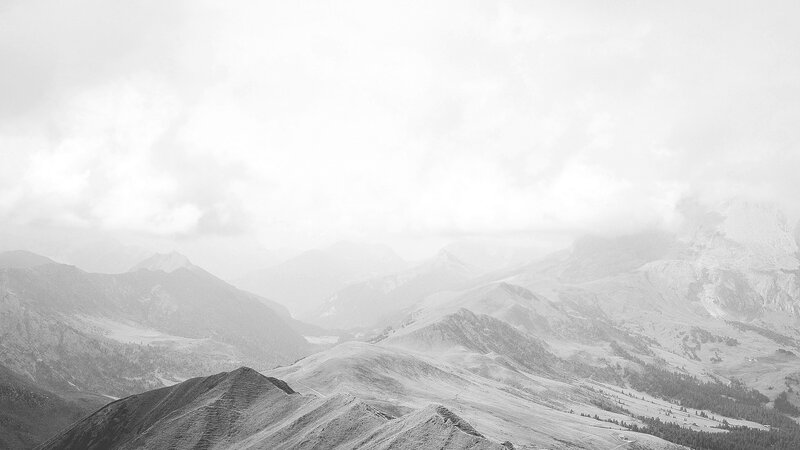 Mountain Range Landscape — Black, Serene