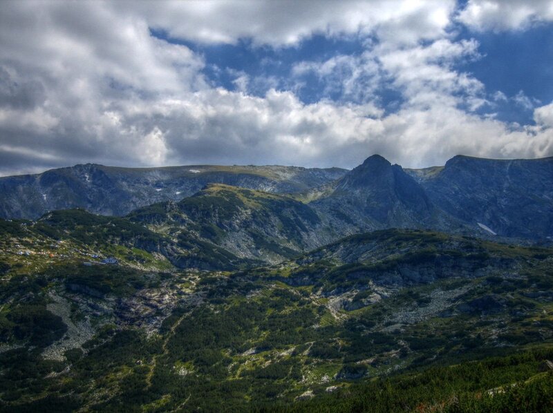 Mountain Range Landscape — Blue, Dramatic