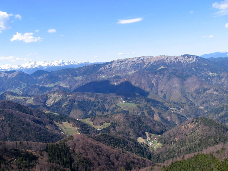 Mountain Range Landscape — Blue, Serene, Spring