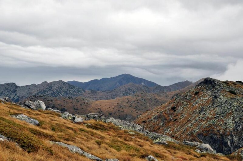 Mountain Range Landscape — Brown, Overcast