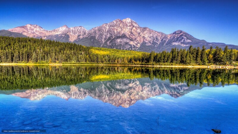 Mountain Range Reflection — Blue, Serene, Afternoon, Photograph, Forest