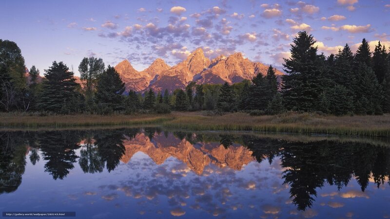 Mountain Range Reflection — Blue, Serene, Sunrise, Photograph, Trees, Lake