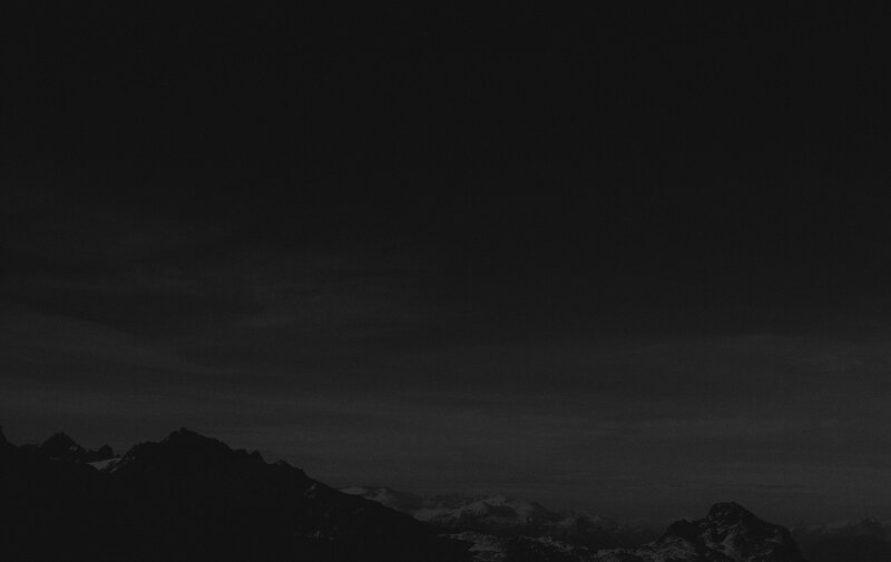 Mountain Range Silhouette — Black