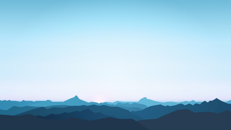 Mountain Range Silhouette — Blue, Serene, Sunrise