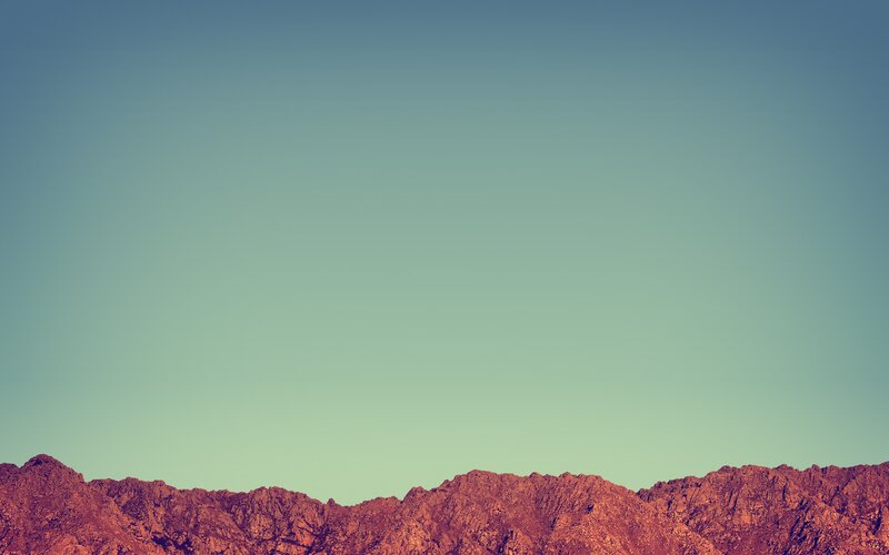 Mountain Range Silhouette — Blue, Serene, Sunset, Photograph