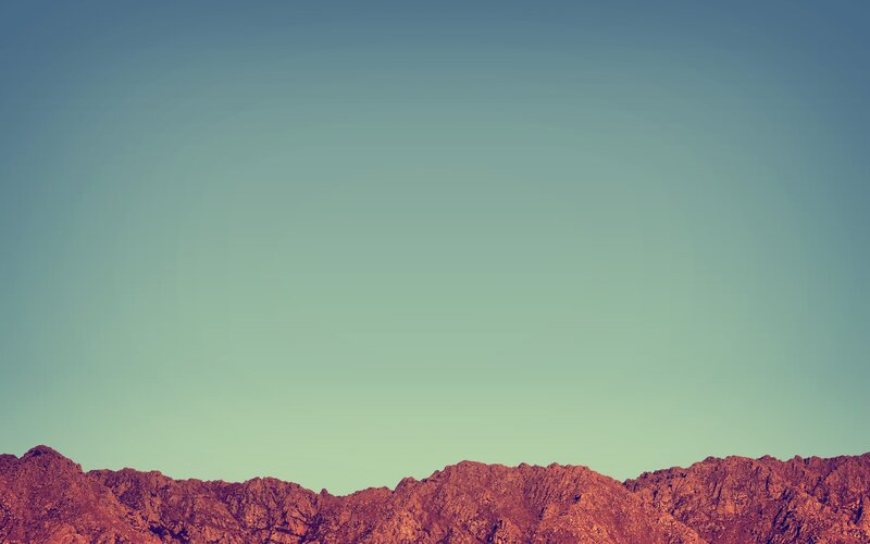 Mountain Range Silhouette — Blue, Serene, Sunset