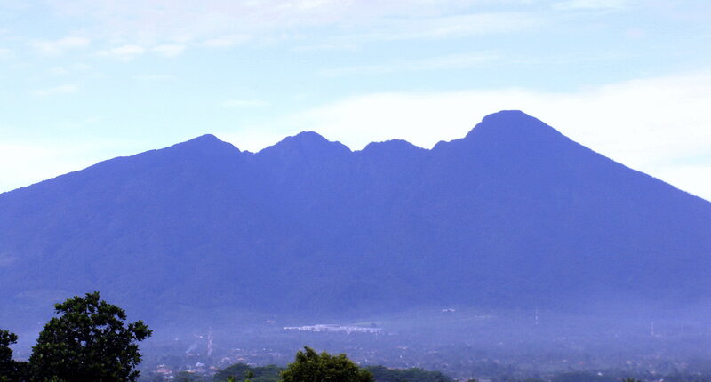 Mountain Range Silhouette — Blue, Serene