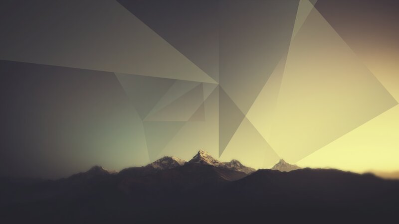 Mountain Range Silhouette — Gray
