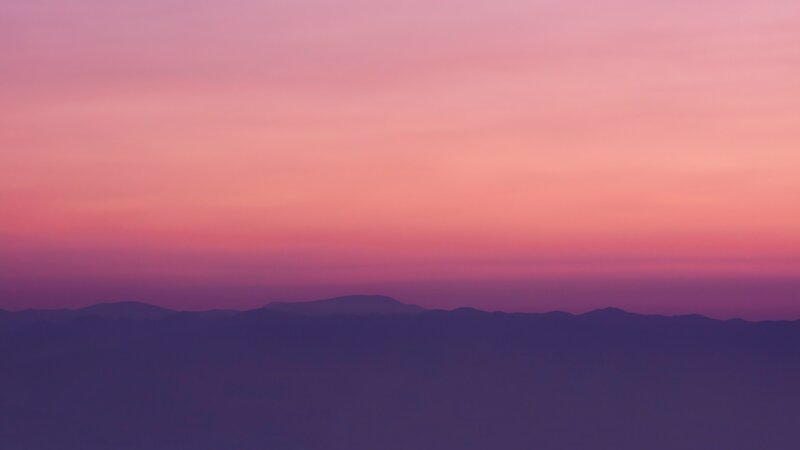 Mountain Range Silhouette — Pink