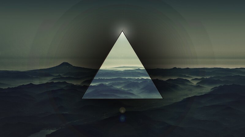 Mountain Range Through Triangle