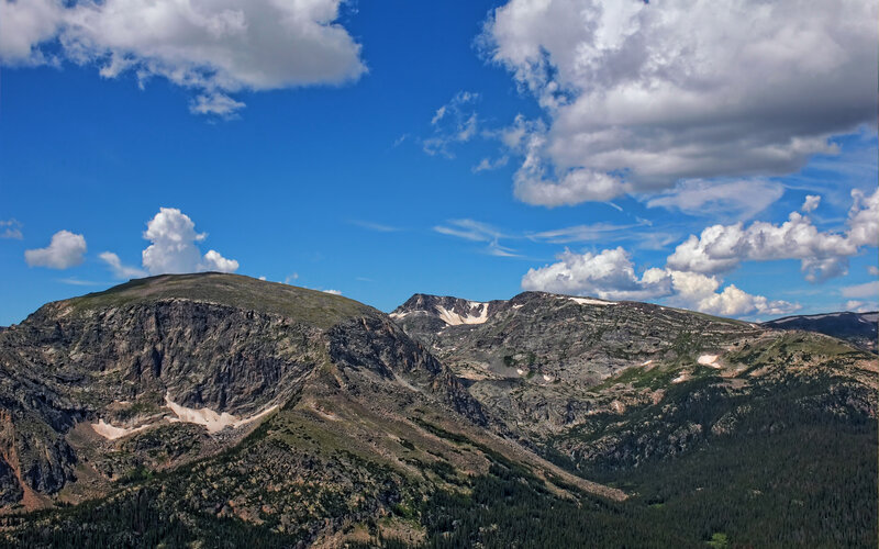mountain range under blue sky