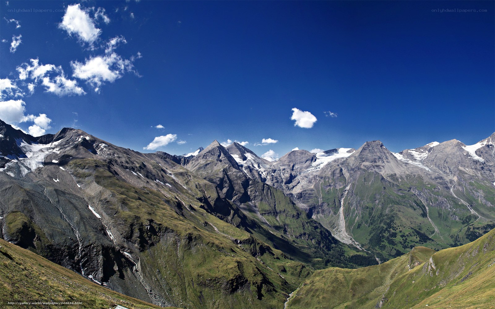 Mountain range under blue sky