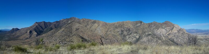 mountain range under clear blue sky