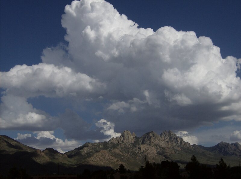 Mountain Range under Cloud