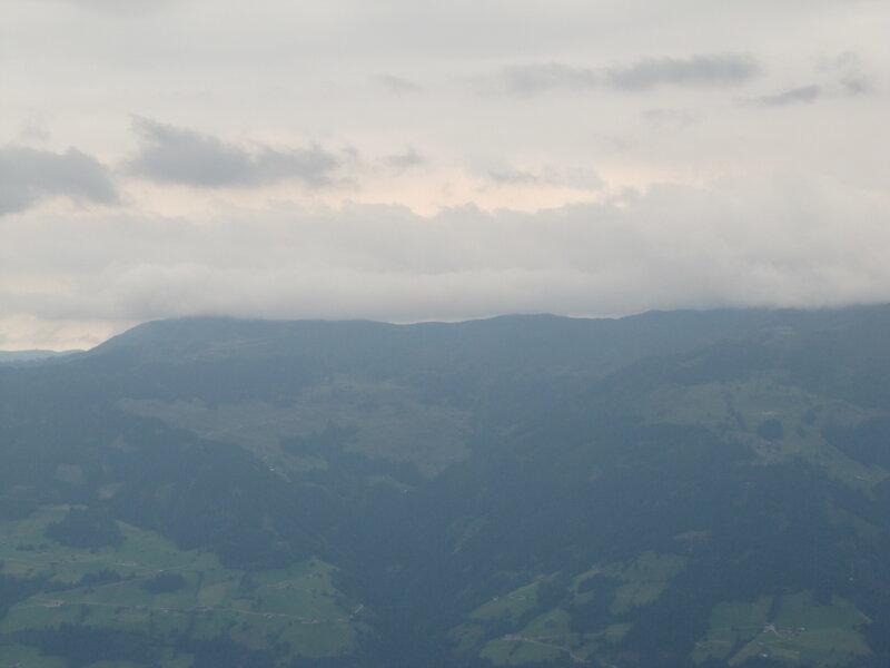 Mountain Range under Clouds — Green