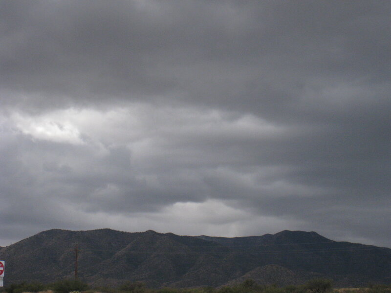 Mountain Range under Cloudy Sky — Gray, Overcast