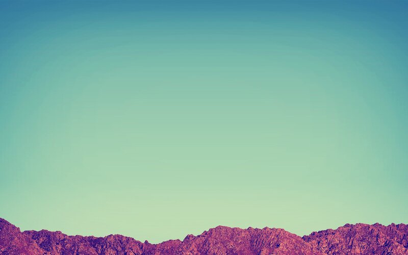 Mountain Range under Sky — Blue, Serene, Sunset