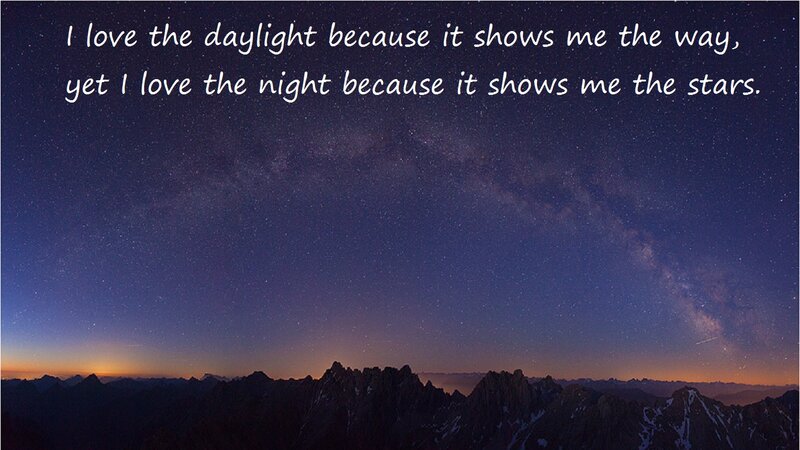 Mountain Range under Stars — Dark Blue