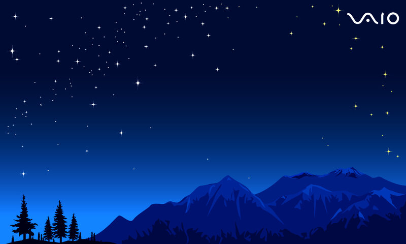 Mountain Range under Stars